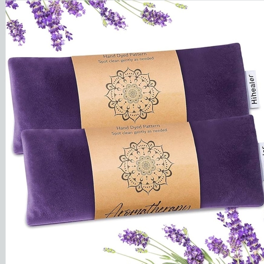 Lavender Aromatherapy Eye Pillow Hot Cold Therapy Yoga Meditation Relaxation